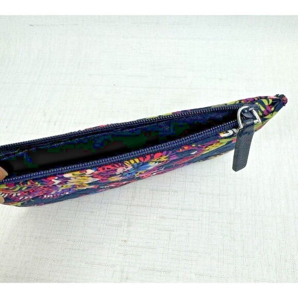Vera Bradley Essential Messenger Bag & Ultimate Card Case Midnight Wildflowers - Picture 15 of 16